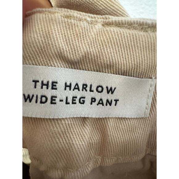 Madewell Beige Tan Relaxed Button Front Relaxed Fit Wide-Leg Pants Size 14 - Picture 11 of 14